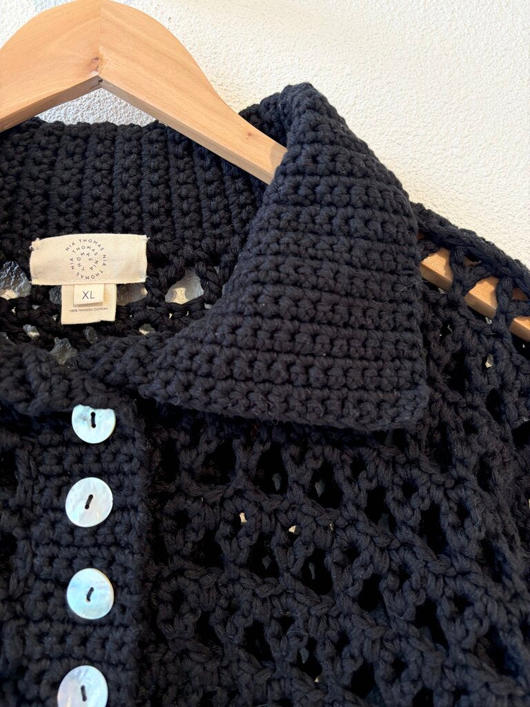 NIA THOMAS CROCHET POLO SIZE XLARGE