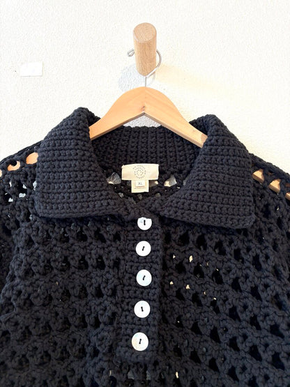 NIA THOMAS CROCHET POLO SIZE XLARGE