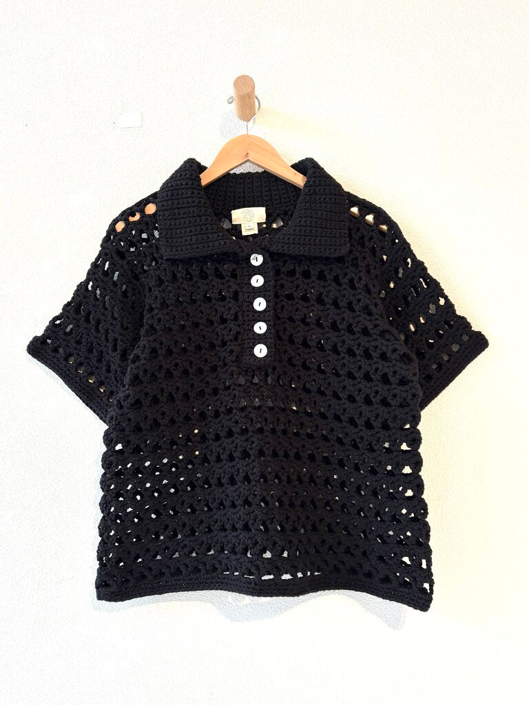 NIA THOMAS CROCHET POLO SIZE XLARGE