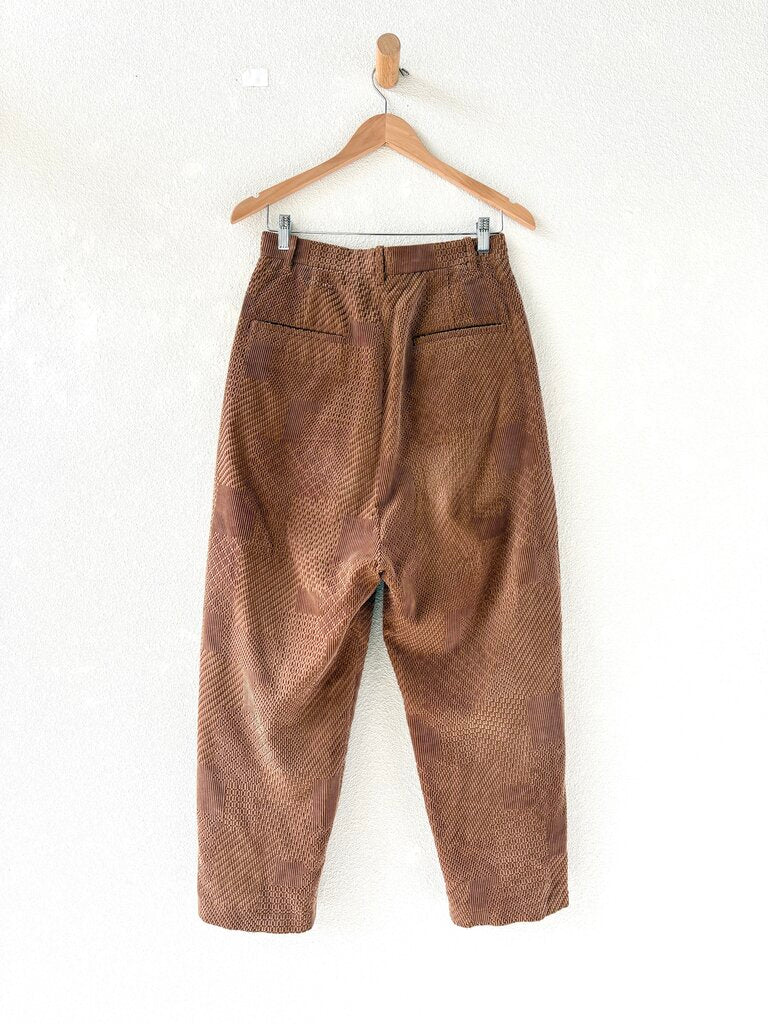 MINA PERHONEN 'LAND PUZZLE' CORDUROY PANTS SIZE 36