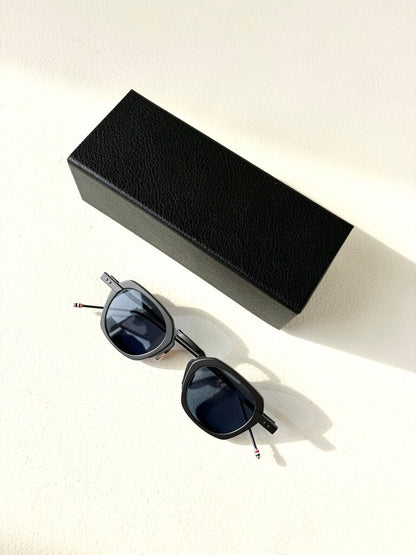 THOM BROWNE SQUARE TITANIUM SUNGLASSES