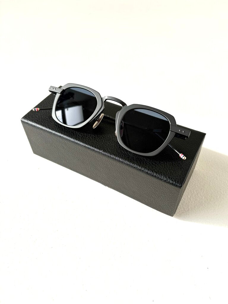 THOM BROWNE SQUARE TITANIUM SUNGLASSES