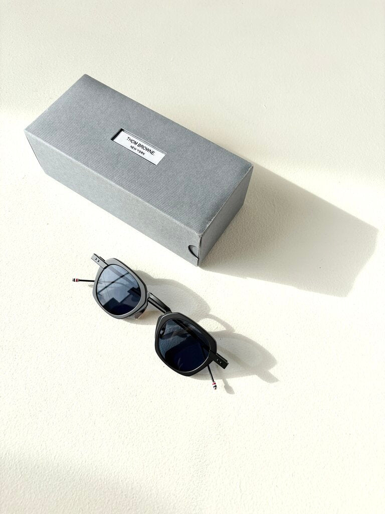 THOM BROWNE SQUARE TITANIUM SUNGLASSES