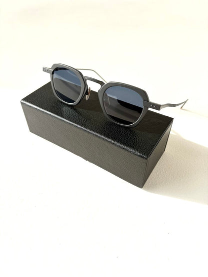 THOM BROWNE SQUARE TITANIUM SUNGLASSES