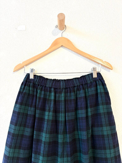 ICHI PLAID EYELET PANTS