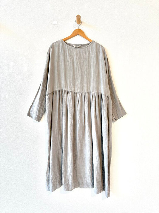 ICHI ANTIQUITES LINEN DRESS OS