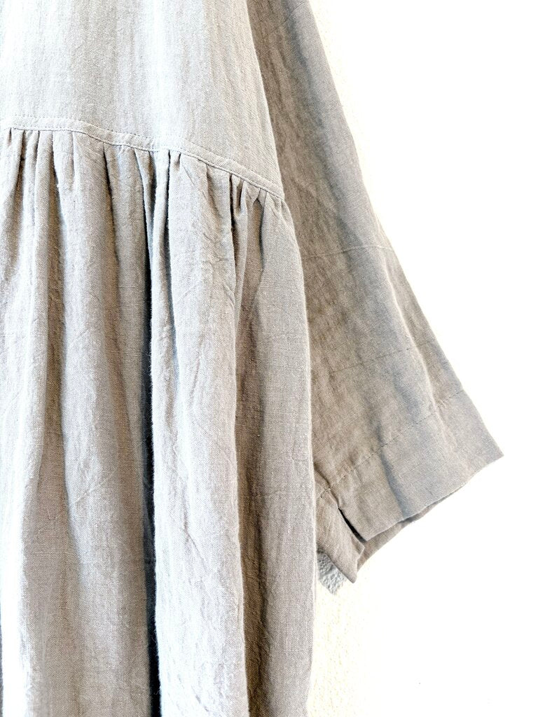 ICHI ANTIQUITES LINEN DRESS OS