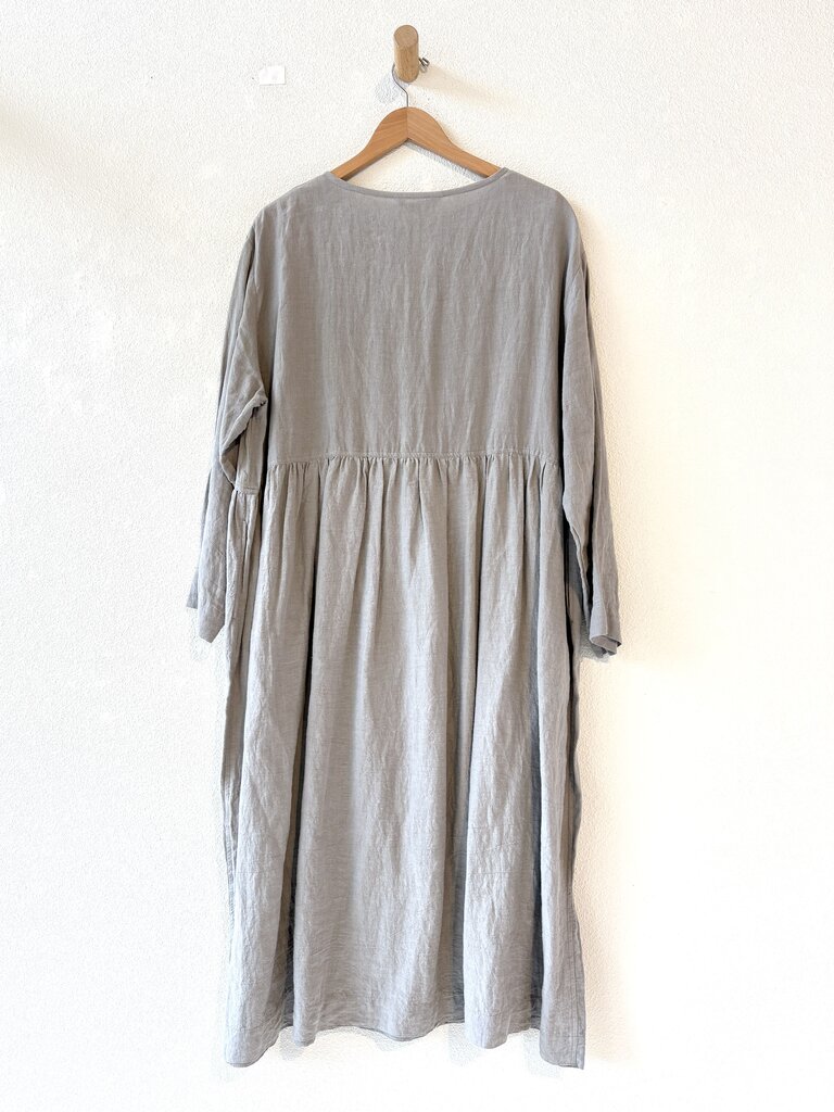 ICHI ANTIQUITES LINEN DRESS OS