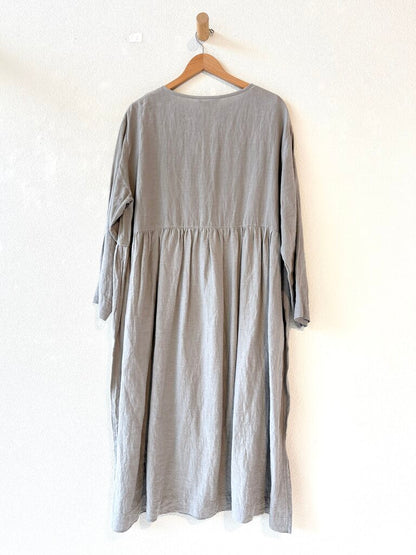 ICHI ANTIQUITES LINEN DRESS OS