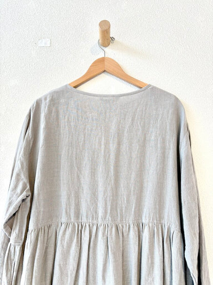 ICHI ANTIQUITES LINEN DRESS OS
