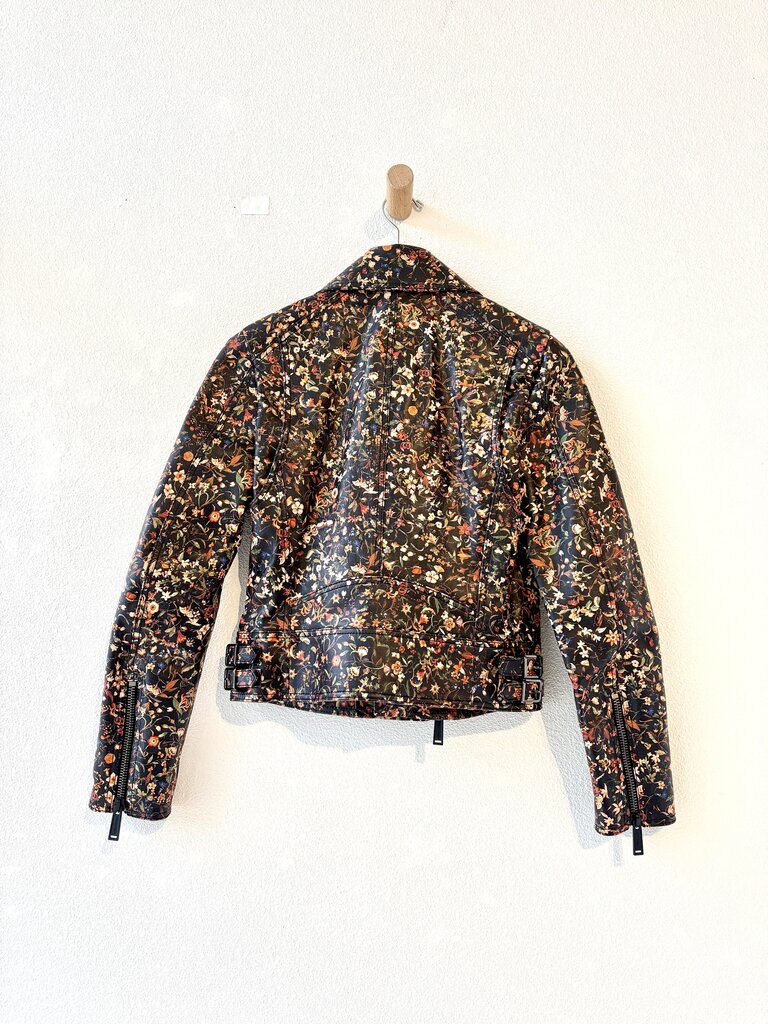 DSQUARED FLORAL MOTO JACKET SIZE 40