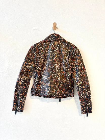 DSQUARED FLORAL MOTO JACKET SIZE 40