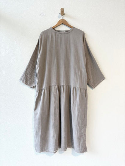 BLACK CRANE COTTON LINEN DRESS SIZE XSMALL