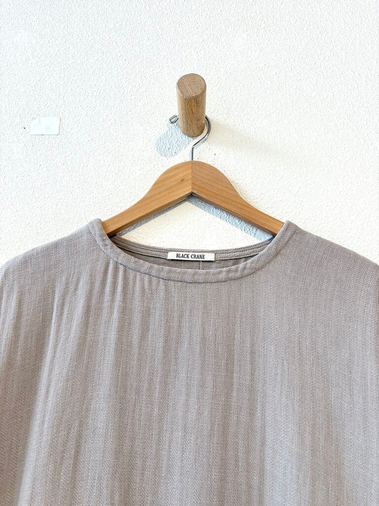 BLACK CRANE COTTON LINEN DRESS SIZE XSMALL