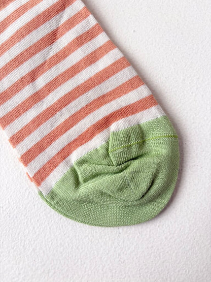 BONNE MAISON PEACH STRIPE SOCKS SIZE 39-41
