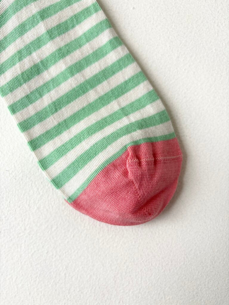 BONNE MAISON MINT GREEN STRIPE SOCKS SIZE 39-41