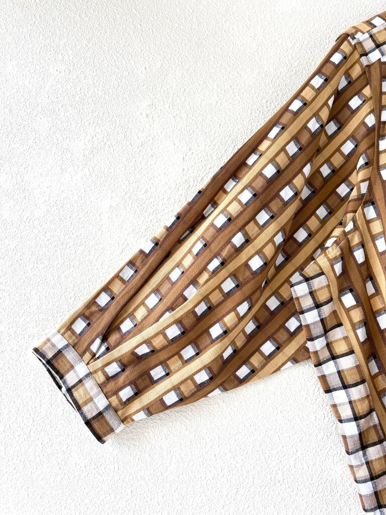 ACE & JIG PLEATED CHECK BLOUSE SIZE 4X