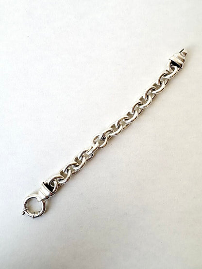VINTAGE STERLING SILVER CHUNKY CHAIN BRACELET