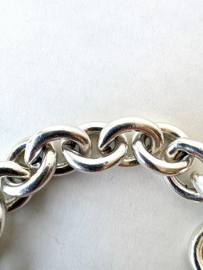 VINTAGE STERLING SILVER CHUNKY CHAIN BRACELET