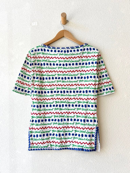 VINTAGE YVES SAINT LAURENT LOGO TEE