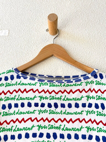 VINTAGE YVES SAINT LAURENT LOGO TEE