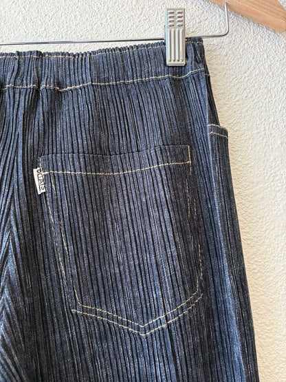 ISSEY MIYAKE PLEATS PLEASE INDIGO PANTS SIZE SMALL