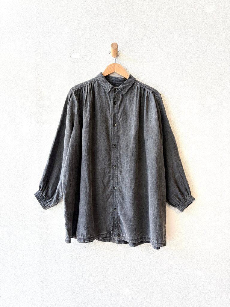 ICHI ANTIQUITES LINEN SHIRT ONE SIZE