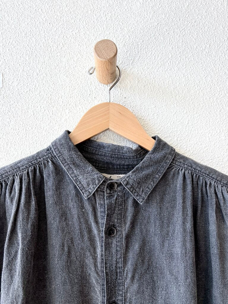 ICHI ANTIQUITES LINEN SHIRT ONE SIZE