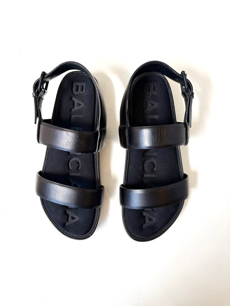 BALENCIAGA TWO STRAP BUCKLE SANDALS SIZE 40