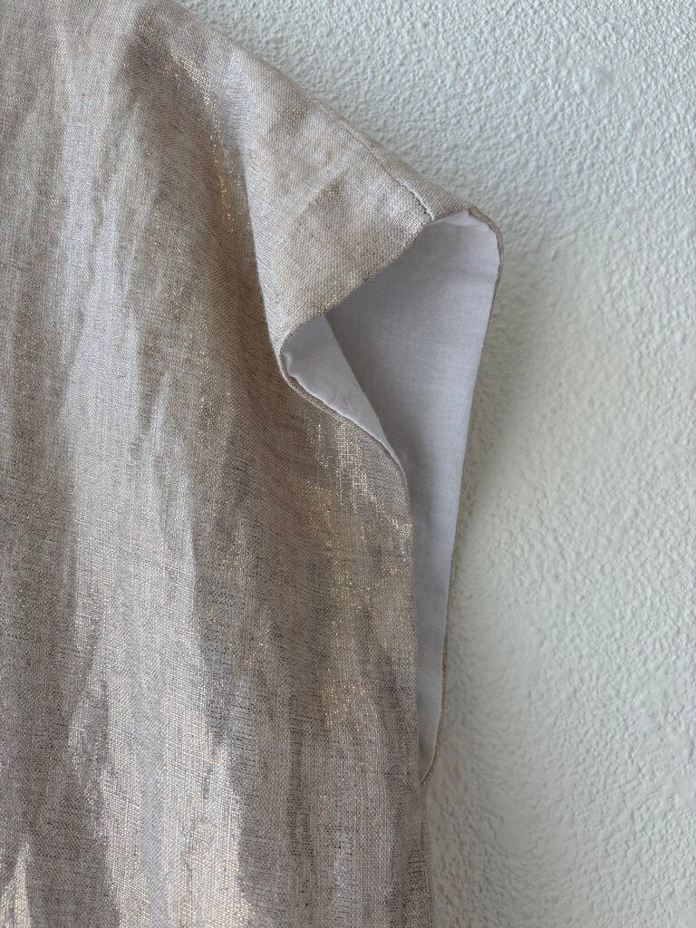 HORSES ATELIER METALLIC LINEN DRESS SIZE 3