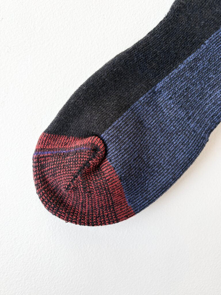 ROTOTO DOUBLE FACE MERINO SOCKS IN CHARCOAL SIZE LARGE