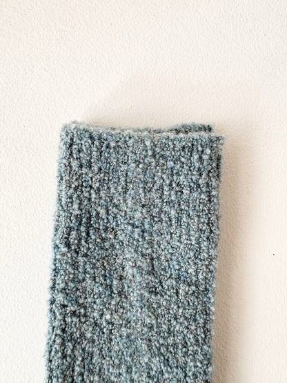 ROTOTO MERINO BOUCLE SOCKS IN LIGHT BLUE SIZE MEDIUM