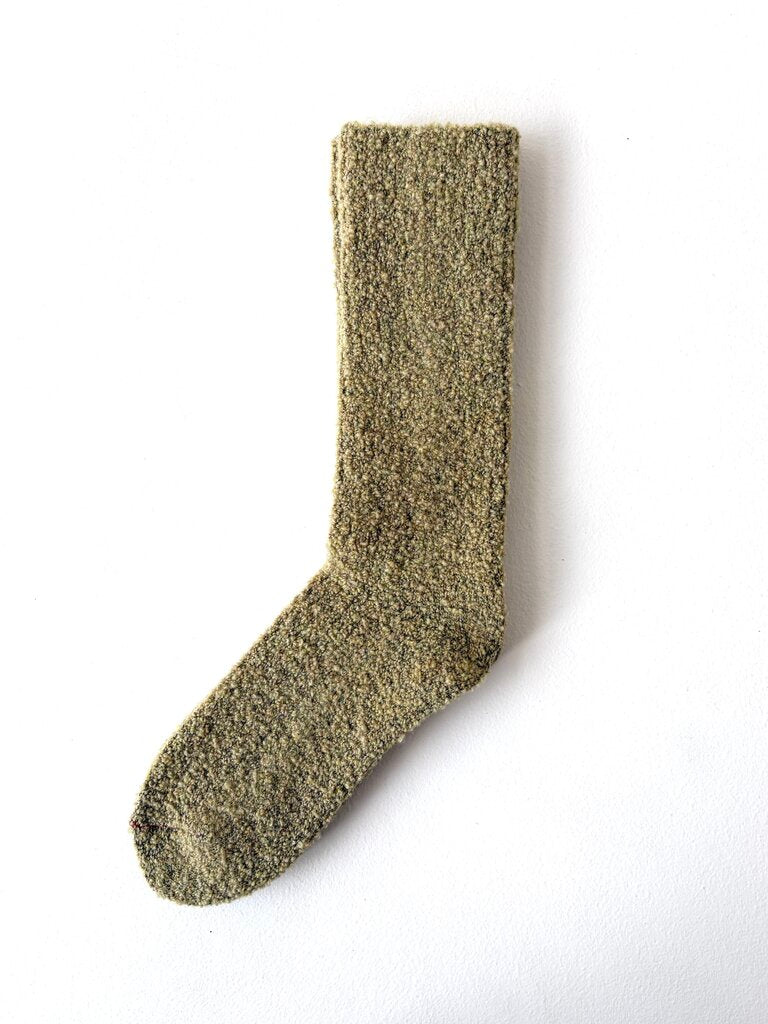 ROTOTO MERINO BOUCLE SOCKS IN PISTACHIO SIZE MEDIUM