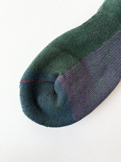 ROTOTO DOUBLE FACE MERINO SOCKS IN DARK GREEN SIZE MEDIUM