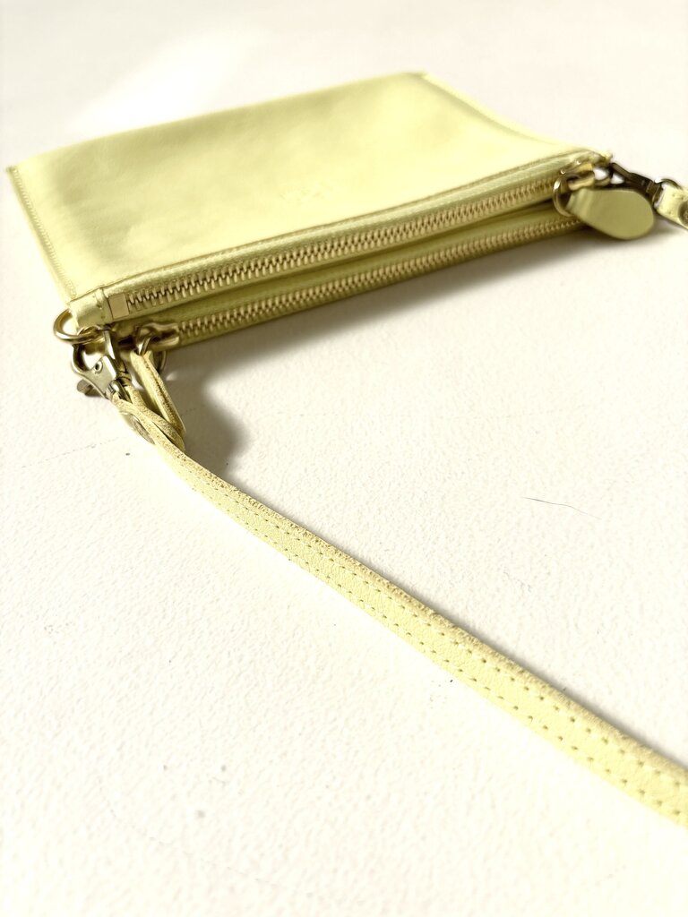 IL BISONTE DOUBLE ZIPPER POUCH CROSSBODY BAG