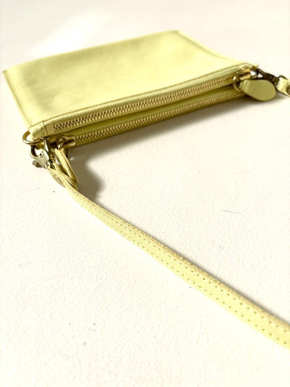 IL BISONTE DOUBLE ZIPPER POUCH CROSSBODY BAG