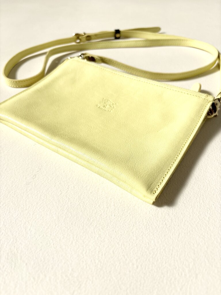 IL BISONTE DOUBLE ZIPPER POUCH CROSSBODY BAG