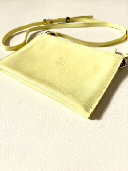 IL BISONTE DOUBLE ZIPPER POUCH CROSSBODY BAG