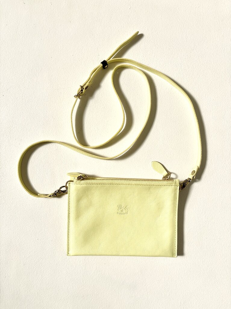 IL BISONTE DOUBLE ZIPPER POUCH CROSSBODY BAG