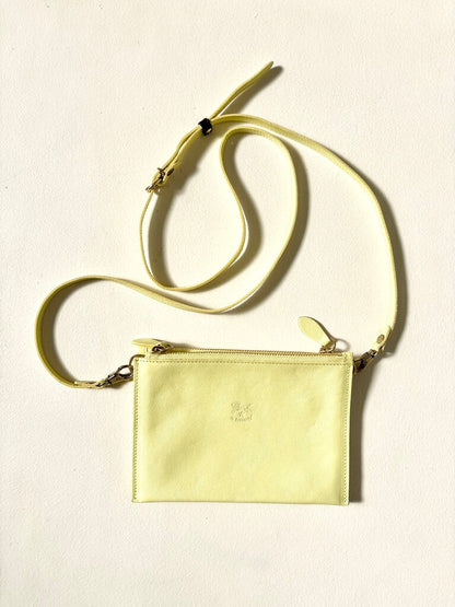 IL BISONTE DOUBLE ZIPPER POUCH CROSSBODY BAG