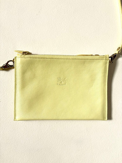 IL BISONTE DOUBLE ZIPPER POUCH CROSSBODY BAG