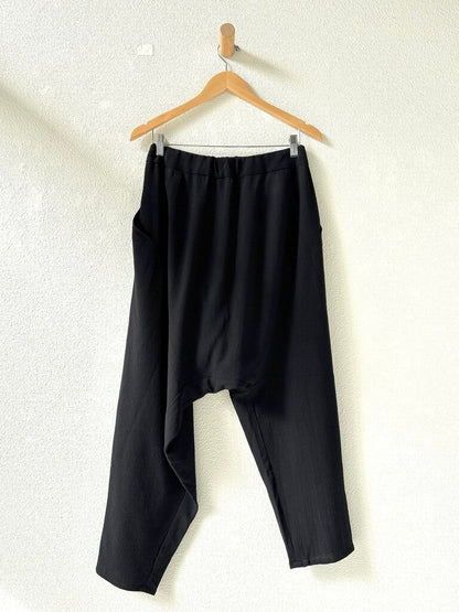 ANNTIAN WOOL CREPE DROP CROTCH PANTS ONE SIZE