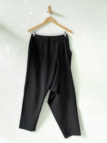 ANNTIAN WOOL CREPE DROP CROTCH PANTS ONE SIZE