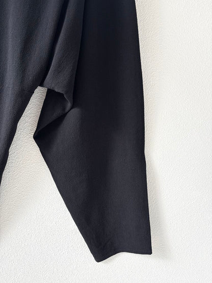 ANNTIAN WOOL CREPE DROP CROTCH PANTS ONE SIZE