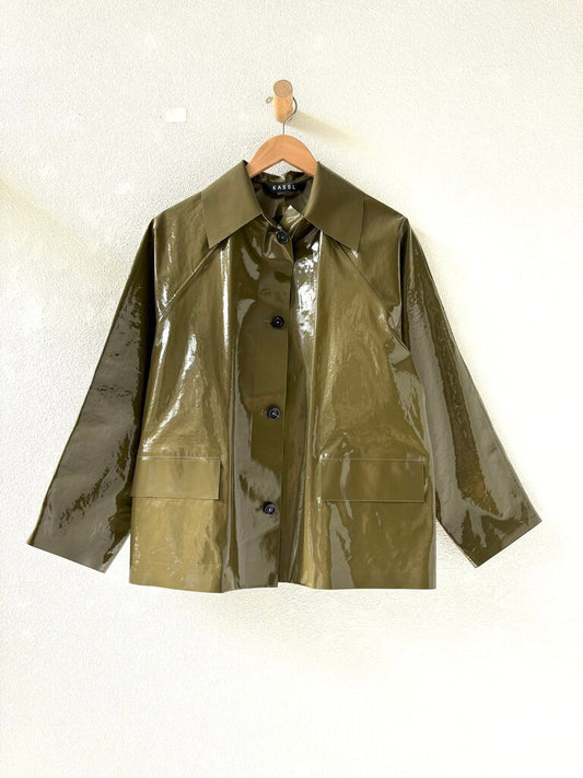 KASSL EDITIONS ORIGINAL HIP LACQUER JACKET SIZE X-SMALL