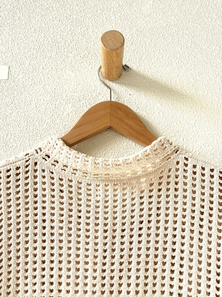 MICAELA GREG COTTON KNIT SHIRT SIZE SMALL