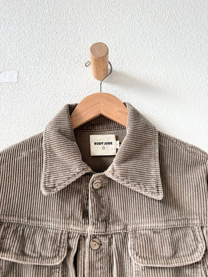 RUDY JUDE CORDUROY TRUCKER JACKET SIZE MEDIUM