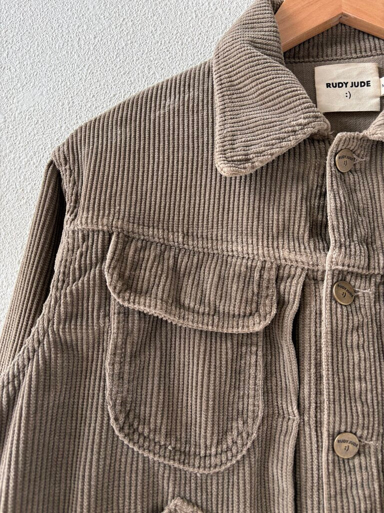 RUDY JUDE CORDUROY TRUCKER JACKET SIZE MEDIUM