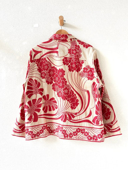 BODE NOUVEAU MONSTERA OVERSHIRT SIZE LARGE/X-LARGE