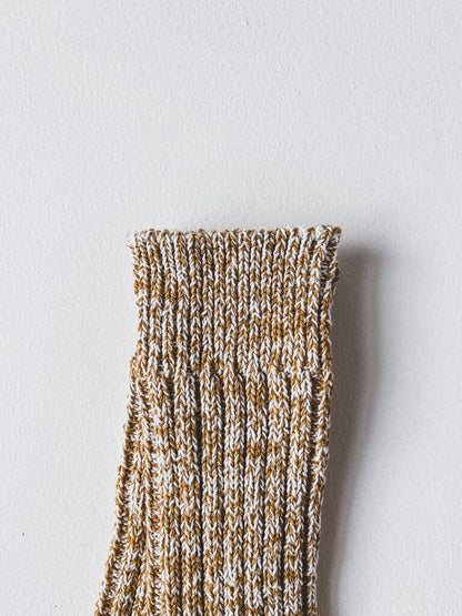 ROTOTO RECYCLED COTTON SOCKS IN MUSTARD SIZE MEDIUM